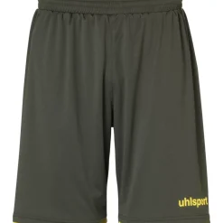 Hot uhlsport Club Shorts Dark Olive/Jaune Fluo