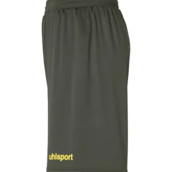 Hot uhlsport Club Shorts Dark Olive/Jaune Fluo