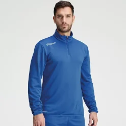 Online uhlsport Essential 1/4 Zip Top Azur/Blanc