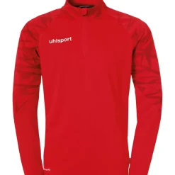 Discount uhlsport Goal 25 1/4 Zip Top Rouge/Blanc