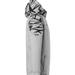 New uhlsport Goal 25 Evo Woven Hood Jacket Gris Fonce Chine/Noir