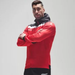 Discount uhlsport Offense 23 Multi Hood Jacket Rouge/Noir/Blanc