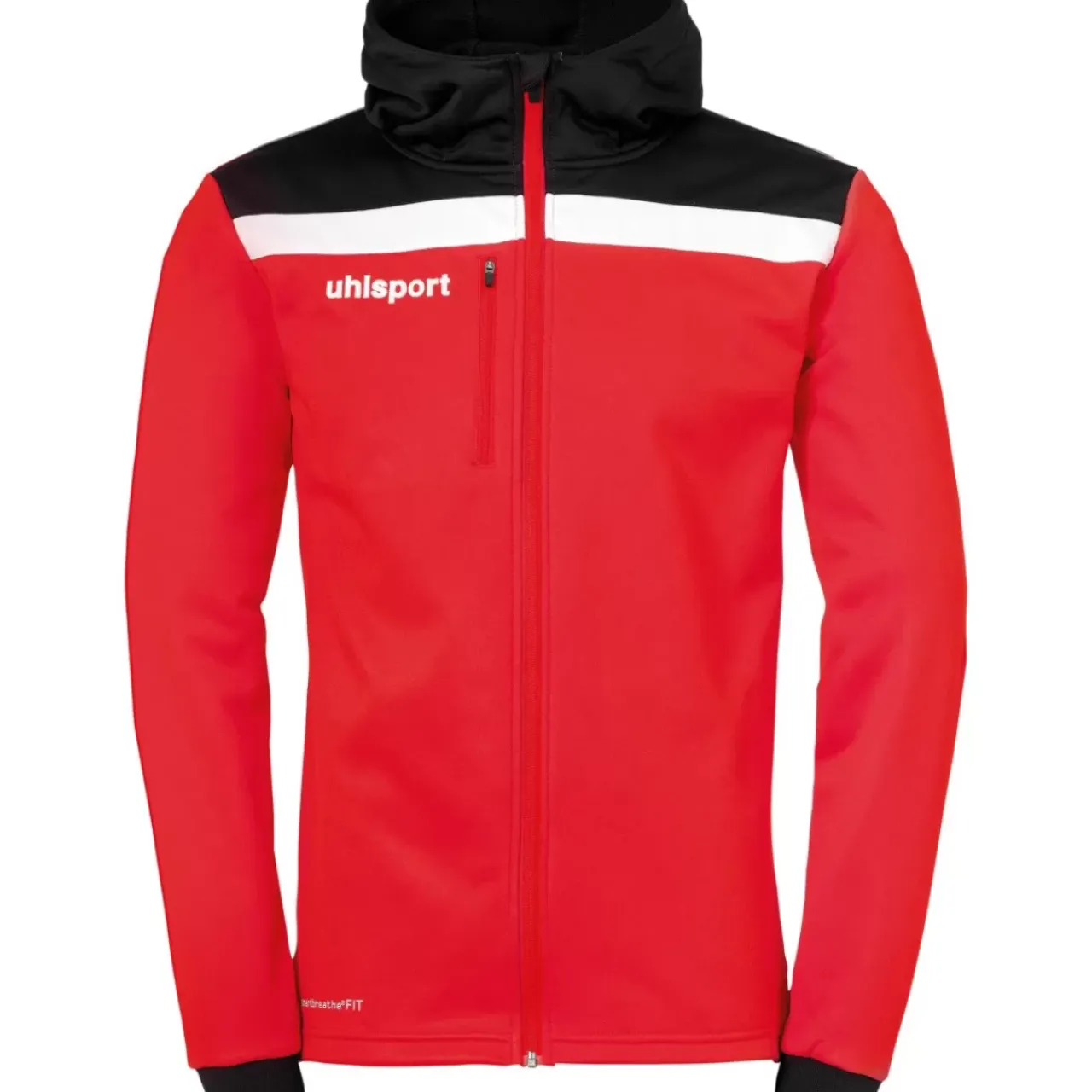 Discount uhlsport Offense 23 Multi Hood Jacket Rouge/Noir/Blanc