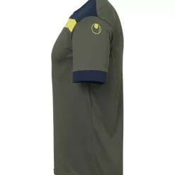 Hot uhlsport Offense 23 Shirt Shortsleeved Dark Olive/Marine/Fluo Gelb
