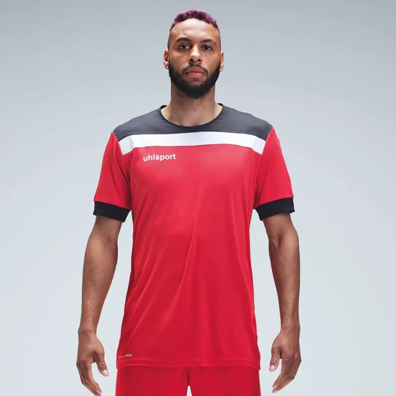 Hot uhlsport Offense 23 Trikot Kurzarm Rouge/Noir/Blanc
