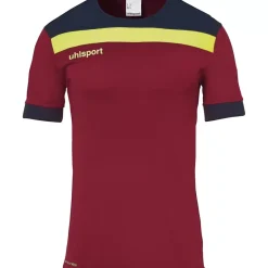 Online uhlsport Offense 23 Trikot Kurzarm Bordeaux/Bleu Marine/Jaune Fluo