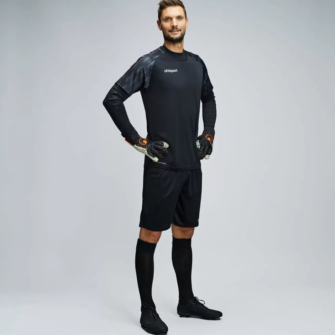 uhlsport Reaction Goalkeeper Set Noir/Anthracite