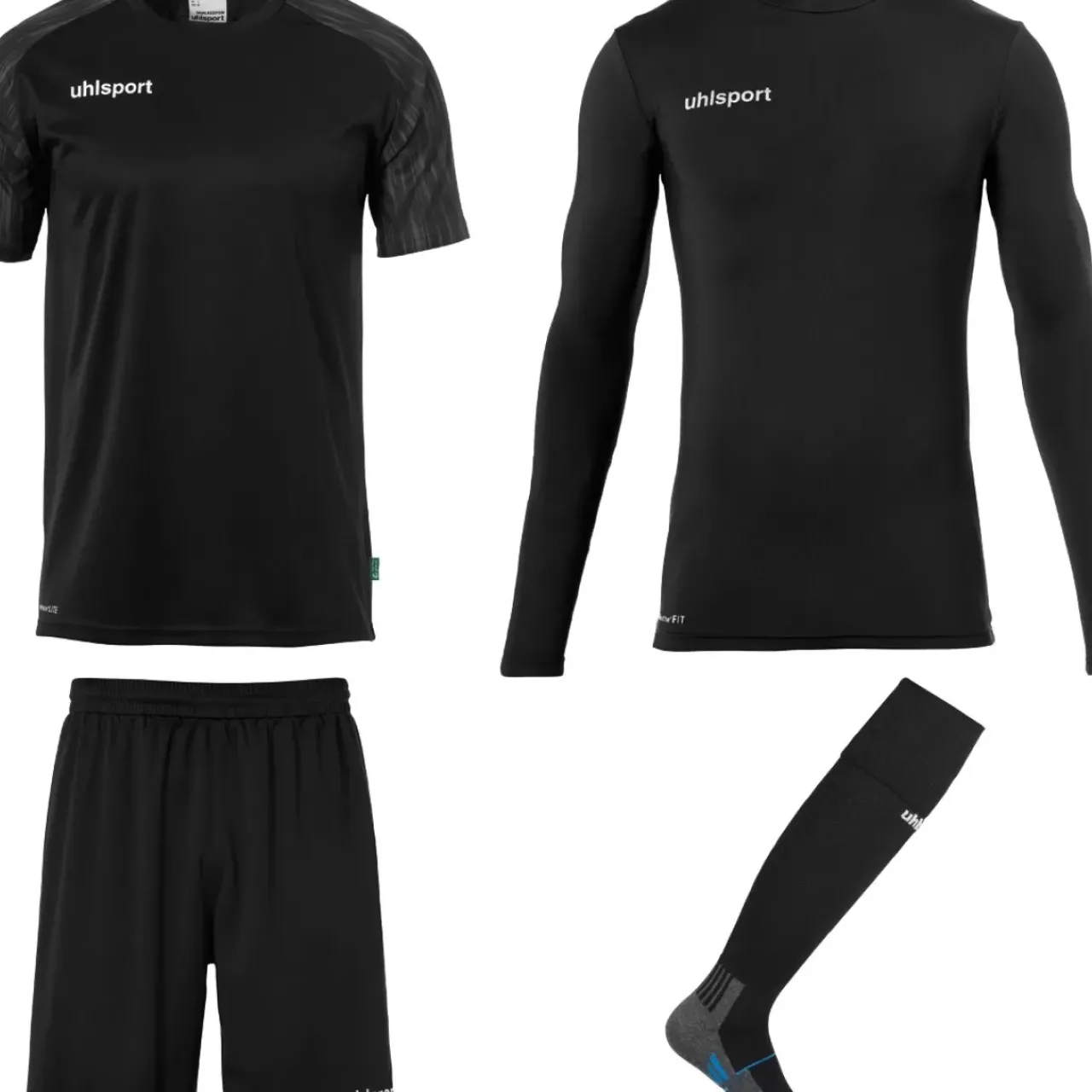 uhlsport Reaction Goalkeeper Set Noir/Anthracite