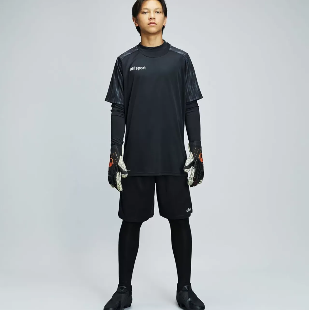 uhlsport Reaction Goalkeeper Set Noir/Anthracite