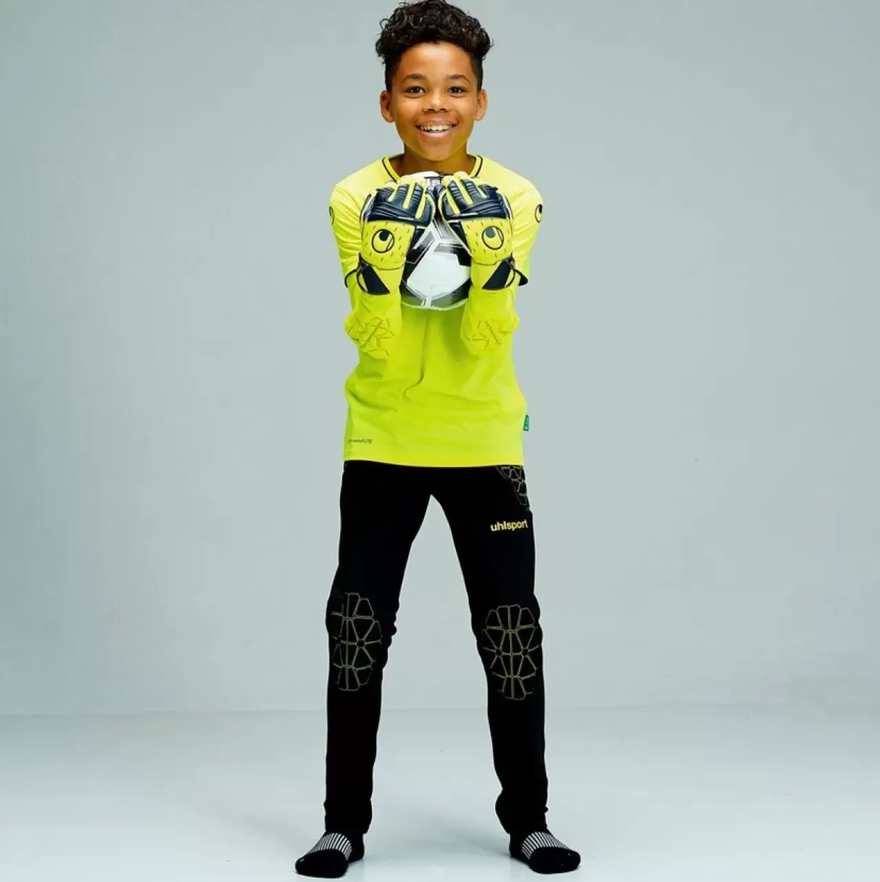 New uhlsport Save Goalkeeper Set Junior Jaune Fluo/Noir