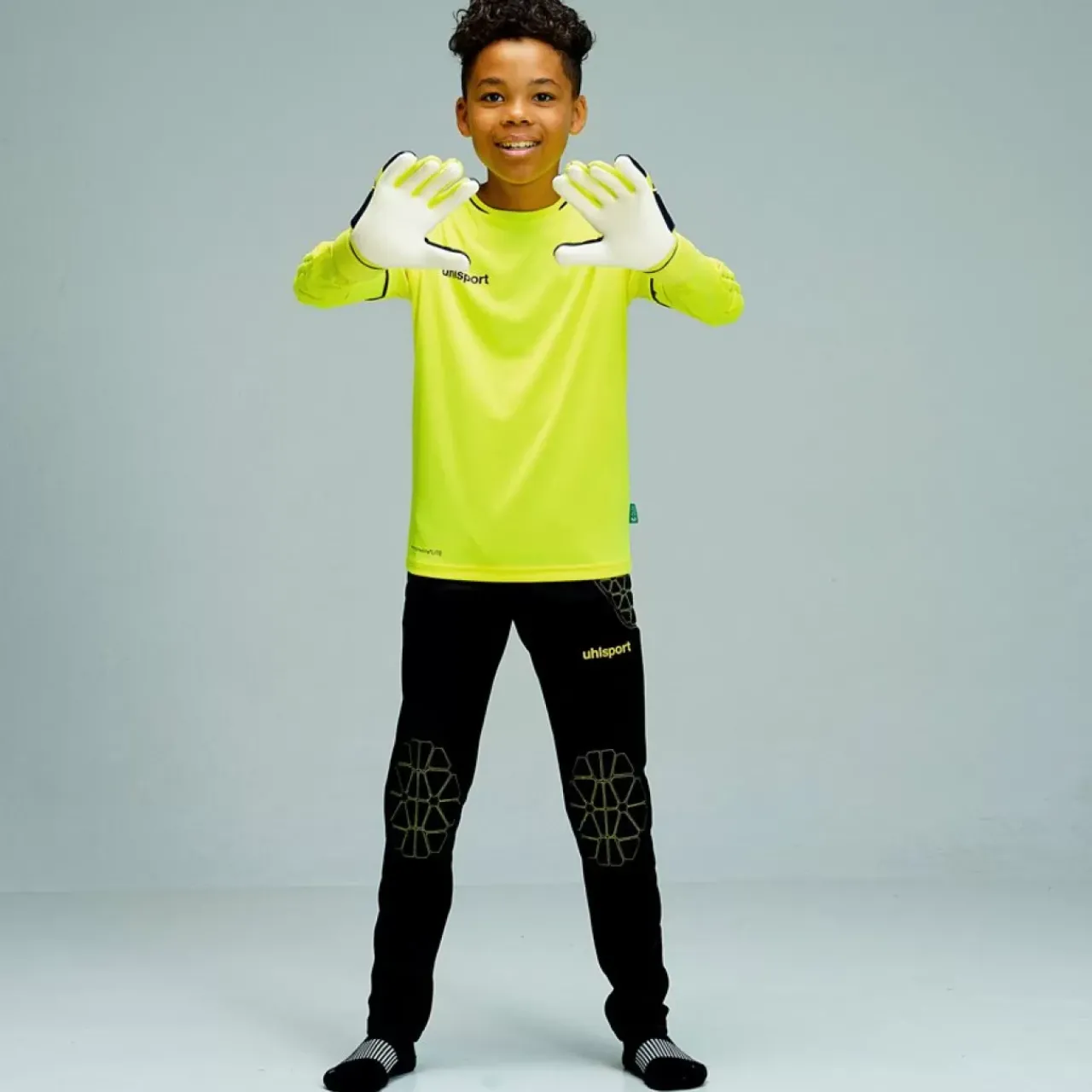 New uhlsport Save Goalkeeper Set Junior Jaune Fluo/Noir