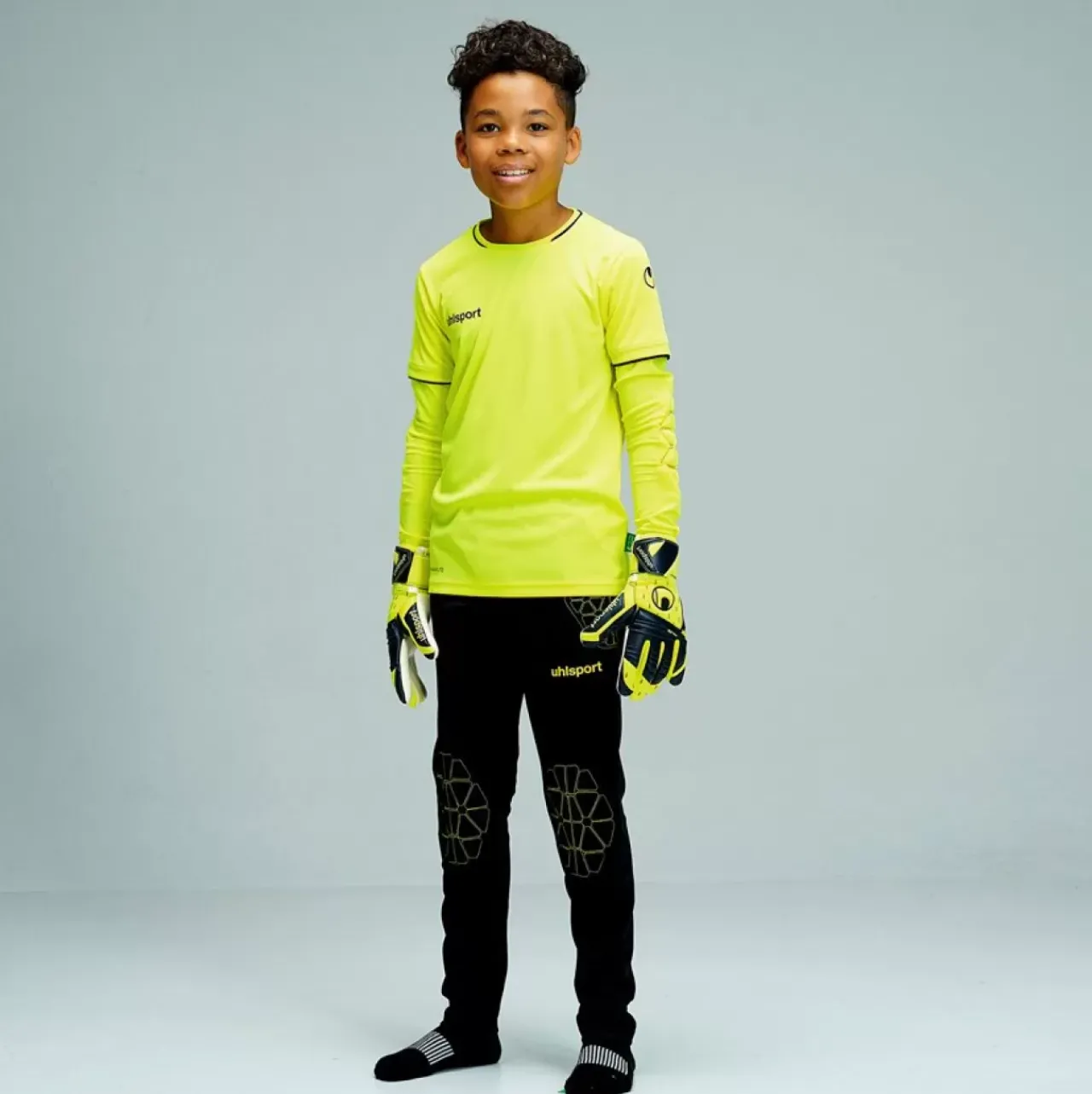 New uhlsport Save Goalkeeper Set Junior Jaune Fluo/Noir