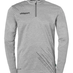 Sale uhlsport Score 26 1/4 Zip Top Gris Fonce Chine/Noir