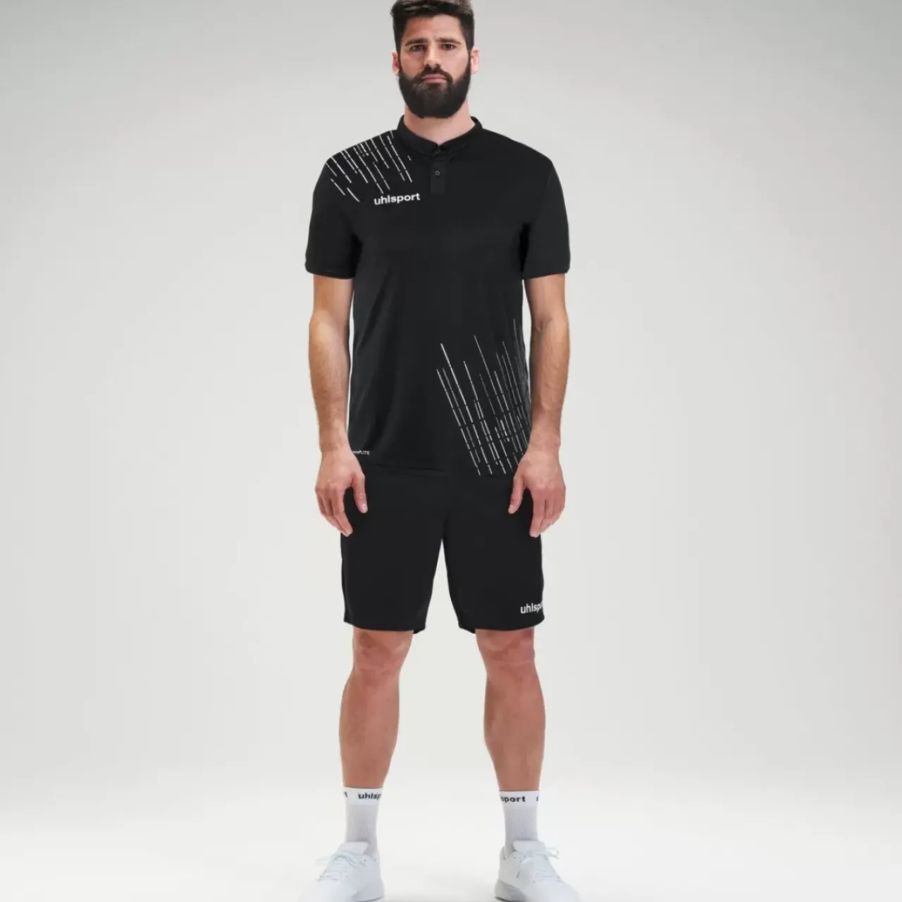 Clearance uhlsport Score 26 Poly Polo Marine/Fluo Gelb