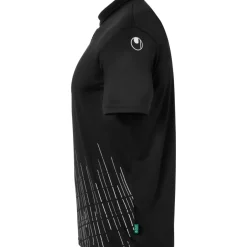 Outlet uhlsport Score 26 Poly Polo Noir/Blanc