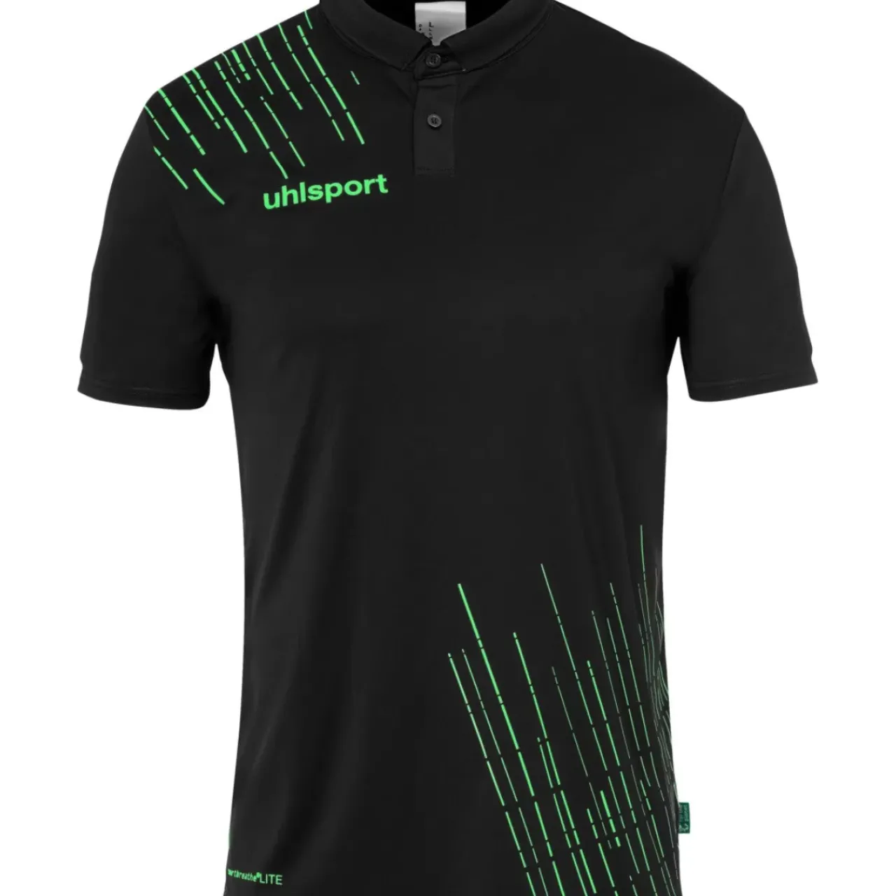 Sale uhlsport Score 26 Poly Polo Noir/Vert Fluo