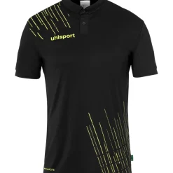 Clearance uhlsport Score 26 Poly Polo Noir/Jaune Citron