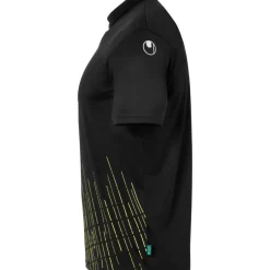 Clearance uhlsport Score 26 Poly Polo Noir/Jaune Citron
