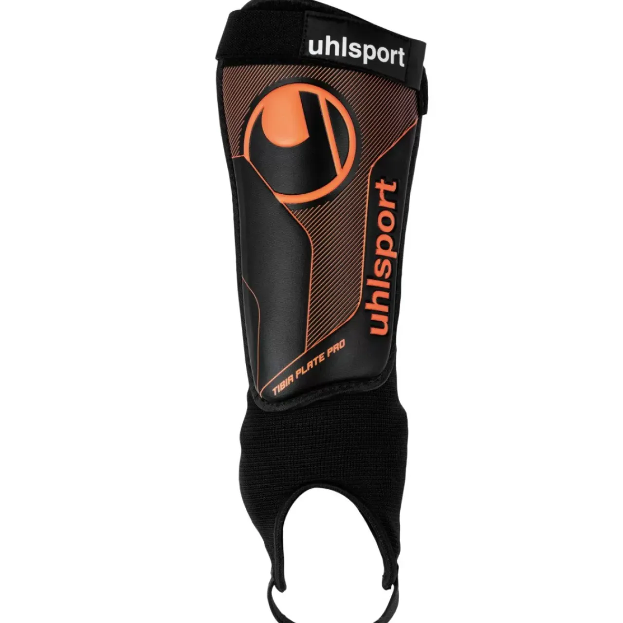 Clearance uhlsport Tibia Plate Pro Noir/Orange Fluo