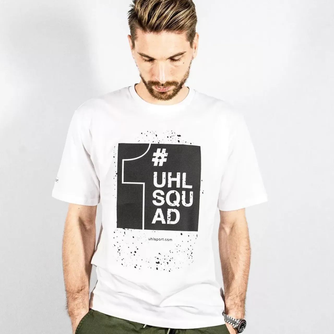 Hot uhlsport T-Shirt Promotionnel De Gardien #Uhlsquad Blanc/Noir